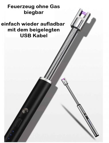 biegbares USB Stabfeuerzeug aufladbar